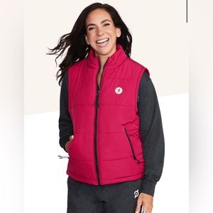 Peloton women’s red puffer vest
